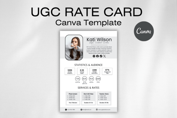 Download UGC Rate Card Canva Template - Premium Resources